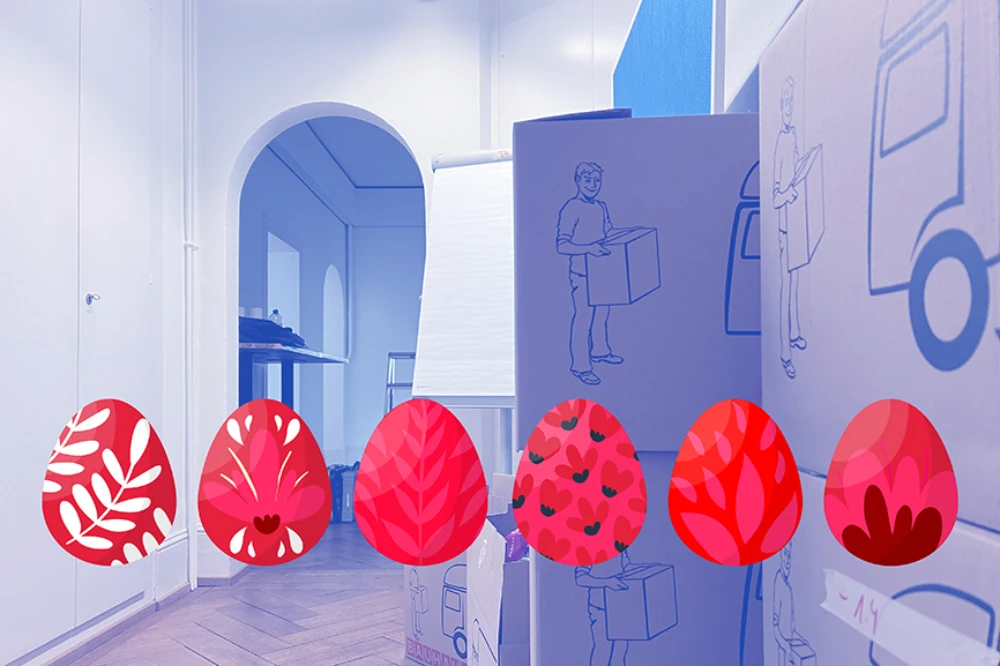 Umzugskartons Ostern